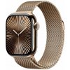 Apple Watch Series 10 GPS + Cellular 46mm Gold Titanium Case with Gold Milanese Loop - S/M MC7T4QC/A