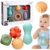 senzorické mäkké loptičky a kocky pre bábätká, 6 ks
