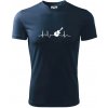EKG akustická gitara - Pánske tričko Fantasy športové - S ( Tmavomodrá (takmer čierna) )