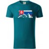 Slovenské hory - Tričko z organickej bavlny - 2XL ( Petrolejová )