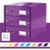 Leitz Click&Store box 3 zásuvky purpurový