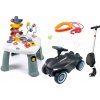 Set didaktický stolík Activity Table Little a odrážadlo so zvukom Smoby a vodiaca tyč s opierkou a vodítkom na ťahanie