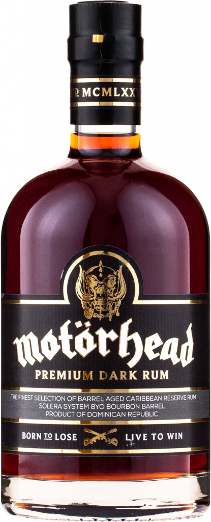 Motorhead Premium Dark Rum 40% 0,7 l (čistá fľaša)