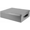 Skladacia úložná kartónová krabica Compactor, potiahnutá PVC, 58 x 48 x 16 cm, šedá (RAN6283)