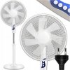 Podlahový ventilátor biely 50 W 3 rýchlosti oscilácia nastavenie výšky