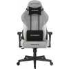 Herná stolička DXRacer PRINCE sivo-biela, látková