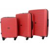 Sada 3 kufrů T-class 1991, M, L, XL, TSA, PP, DoubleLock (červená)