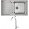Teka CLASSIC 1B 1D X MC nerezová oceľ + Deante ASTER BCA 062M chróm