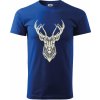 Jeleň kresba - Tričko extra veľké (5-8XL) - 5XL ( Kráľovská modrá )