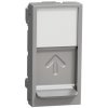 Unica - centrálna doska RJ45 Keystone 1M, Aluminium