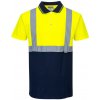 PORTWEST HI-VIS S479 / Reflexná funkčná polokošeľa - HV žltá/námorná modrá XL