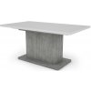 Jedálenský stôl Paulo 160x90 cm, biely/beton, rozkladací