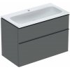 Geberit iCon Skrinka s umývadlom, 90x50x60 cm, 2 zásuvky, KeraTect, lávová 502.333.JK.1