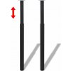 Teleskopické stolové nohy, čierne, 710 mm-1100 mm 2 ks