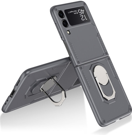 Púzdro GKK RING Ochranné Samsung Galaxy Z Flip 3 5G carbon