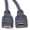 PremiumCord ku2me2f prodlužovací micro USB 2.0 M-F, 2m, černý