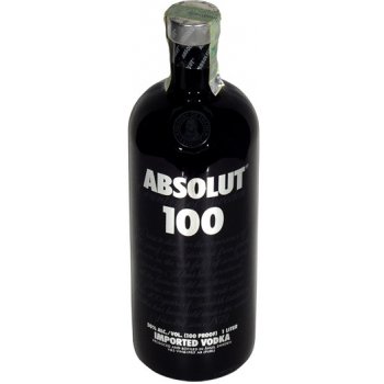 Absolut 100 50% 1 l (čistá fľaša)