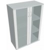 Policová skriňa Strong, 80x115,2x40 cm, biela/sivá