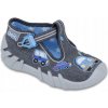 Befado detské papuče Sponky šedé veľkosť 18