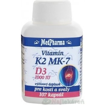 MedPharma Vitamín K2 MK-7 + D3 107 tabliet