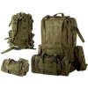 Taktický vojenský ruksak na prežitie 45l + 3,5l camouflage zelený