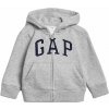Chlapčenská mikina GAP, FULLZIP LOGO sivá,tmavo modrá 2Y