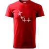 EKG bouldering - Klasické pánske tričko vyššej gramáže - 4XL ( Červená )