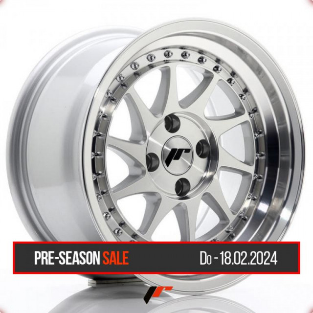 JAPAN RACING JR26 8x15 4x100 ET15 machined silver