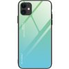 AppleKing kryt so sklenenou zadnou stranou pre iPhone 12 mini - zeleno-azúrový - možnosť vrátiť tovar ZADARMO do 30tich dní