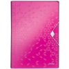 Harmoniková doska, A4, PP, 6 priehradiek, LEITZ Wow, ružová