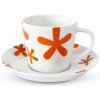 Šálka s podšálkou 200 ml, Floweret ORANGE Berndorf