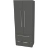 Mereo, Mereo Bino, kúpeľňová skrinka vysoká 163 cm, dvojitá, Multidecor, Šedá diamant, MER-CN699SEDD