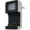 SOLIGHT Nabíjačka batérií AA/AAA s LCD displejom, 450 mA, 4 kanály