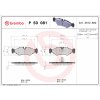 BREMBO Sada brzdových platničiek kotúčovej brzdy P 50 081