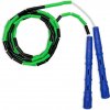 Korálkové Katana Rope - švihadlo pre začiatočníkov, nastaviteľná dĺžka, vhodné na chudnutie. Vyber farbu rukovätí:: Modré, Vyber farbu korálikov: Čierno/zelená Švihadlo s korálkami ti pomôže schudnúť,