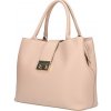 Kožená kabelka 1137 pudrovo ružová Made In Italy