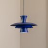 Luminex Závesné svietidlo Plato, tmavomodré, kov, Ø 38 cm, E27 - 4504