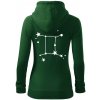 Súhvezdie - Gemini - Blíženci - Mikina dámska trendy zipper s kapucňou - 2XL ( Fľaškovozelená )