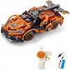 Stavebnica Auto oranžové RC na diaľkové ovládanie 18,5 cm 319 dielikov (W050867)
