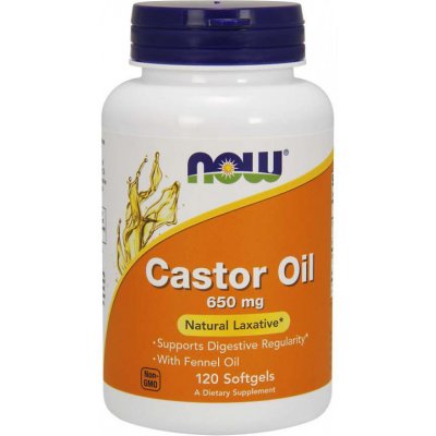 Now Castor Oil 650 mg 120 kapsúl