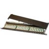 19 /0,5U Patch panel XtendLan 24port, STP, Cat6, 30µm, blok110, černý