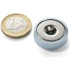 Neodymový magnetický úchyt kruh Ø 25 v. 7 mm, M4, sila 25 kg