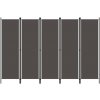 vidaXL 5-panelový paraván antracitový 250x180 cm