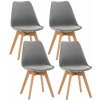 Sada 4 stoličiek Linares, sivá