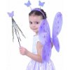 Rappa Motýlí křídla fialová s čelenkou a hůlkou