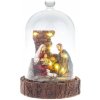 Dekorácia MagicHome Vianoce, Betlehem v sklenenej kupole, 7 LED, 2xAAA, interiér, 11,80x11,80x19 cm