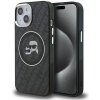 Karl Lagerfeld IML K&CH Heads opakovaný logo MagSafe puzdro pre iPhone 15 čierne (KLHMP15SHMKBKCHK)