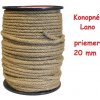 Konopné Lano Lanex 20 mm, J/PP (cena za 1m = 0,85 eur)