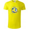Volejbal lopta v triku - Tričko z organickej bavlny - 2XL ( Citrónová )