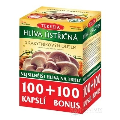 Terezia Company Hliva ustricová s rakytníkovým olejom 100 + 100 kapsúl